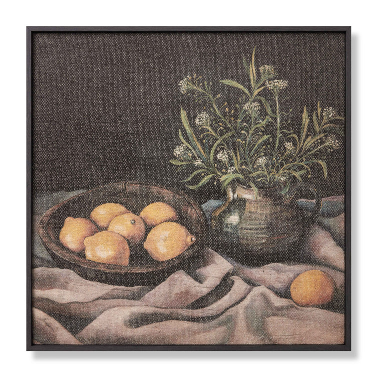 Santa Catalina Lemons and Botanicals 2'-6" x 2'-6" Framed Wall Art