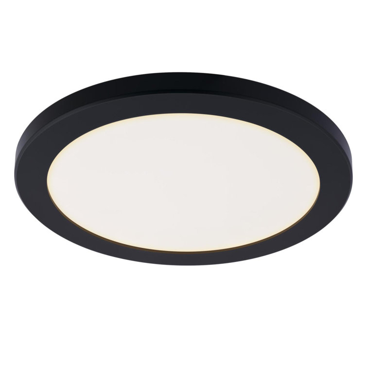 Black and White 12-Inch LED Flush Mount Ceiling Light