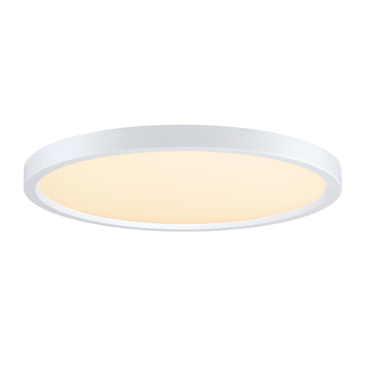 White Aluminum 16-Inch LED Flush Mount Ceiling Light