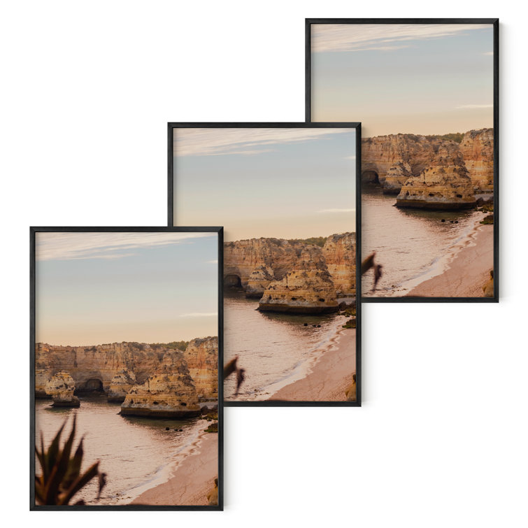 Black Aluminum 24x36 Wall Picture Frames Set of 3