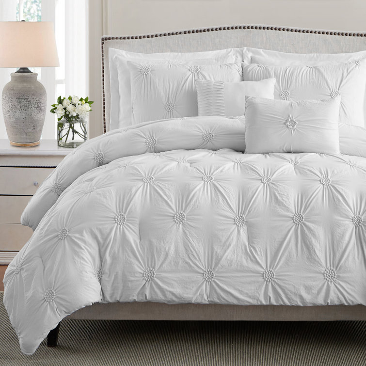 White Twin Down Alternative Microfiber Comforter Set