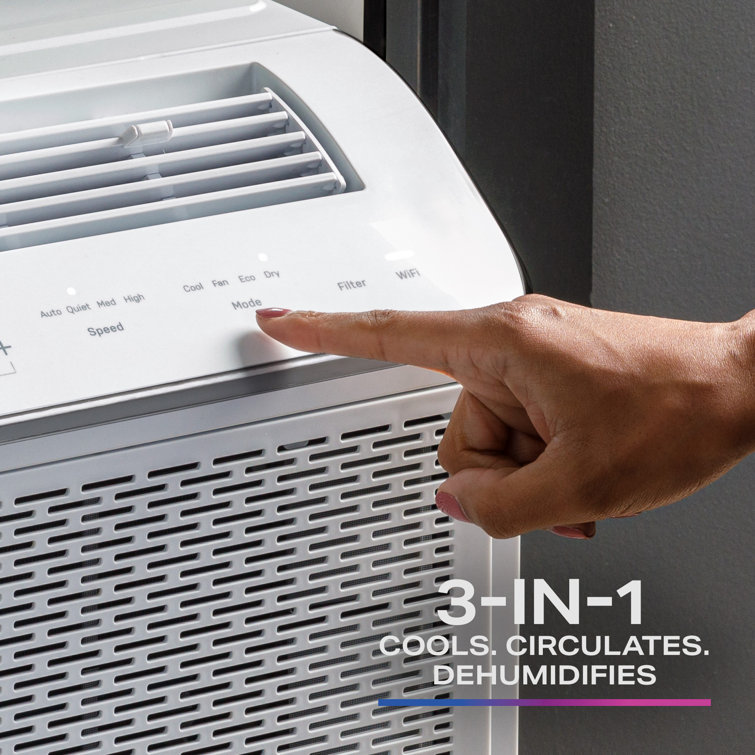 6,200 BTU White Smart Window Air Conditioner with Remote