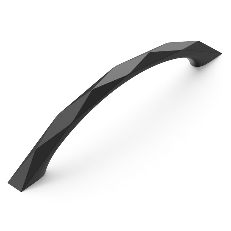 Matte Black Solid Core Kitchen Cabinet Handles, 5-1/16"