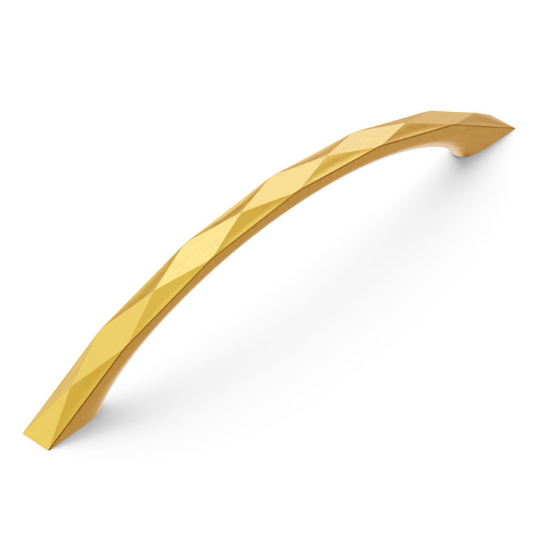 Brushed Golden Brass Modern Cabinet Pulls with Mounting Hardware