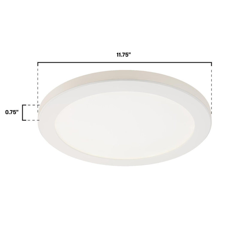 White Acrylic LED Indoor/Outdoor Flush Mount Light
