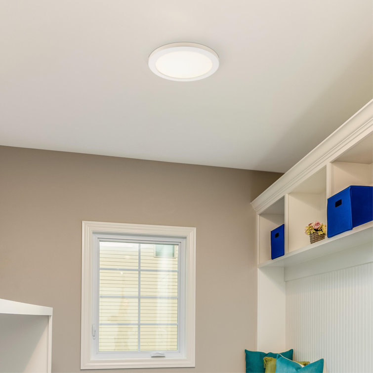 White Acrylic LED Indoor/Outdoor Flush Mount Light