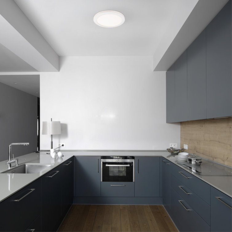 White Acrylic LED Indoor/Outdoor Flush Mount Light