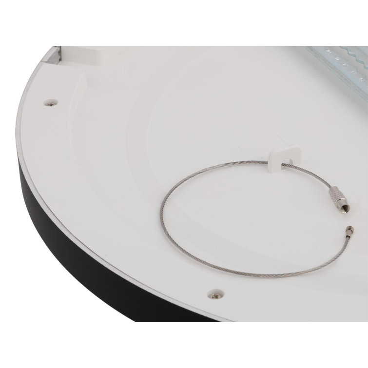 Black and White 12-Inch LED Flush Mount Ceiling Light