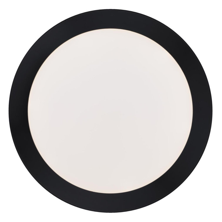 Black and White 12-Inch LED Flush Mount Ceiling Light