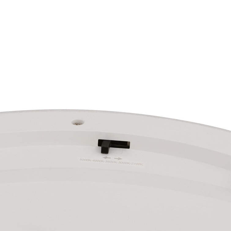 Black and White 12-Inch LED Flush Mount Ceiling Light