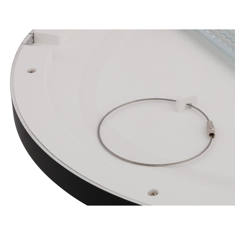 Black and White 12-Inch LED Flush Mount Ceiling Light