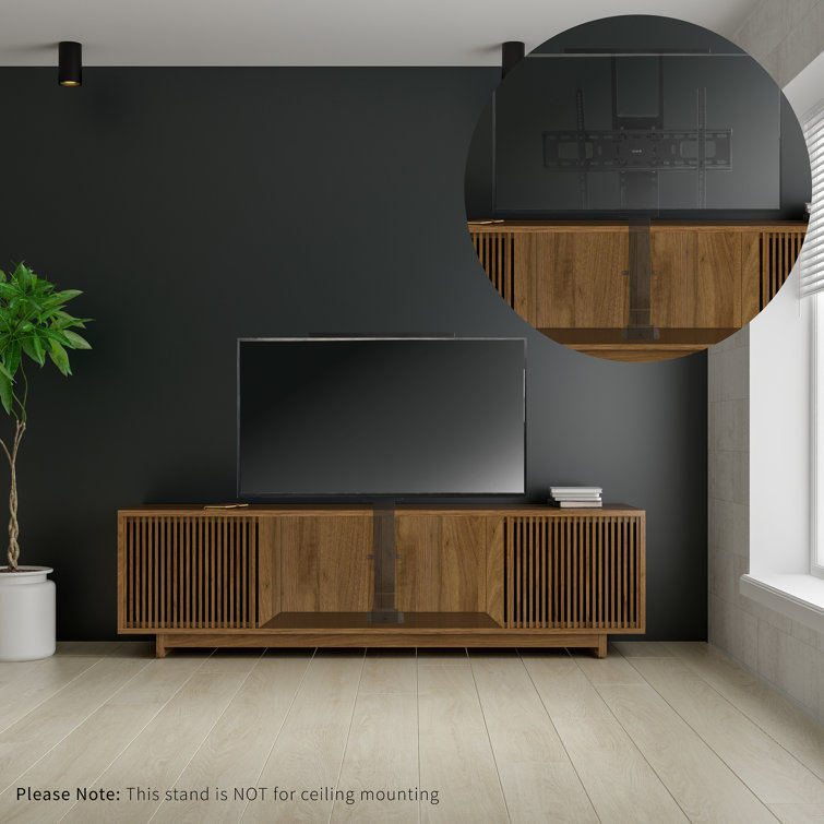 Vivo Black Motorized TV Stand with Cabinet, Up to 77" Screen