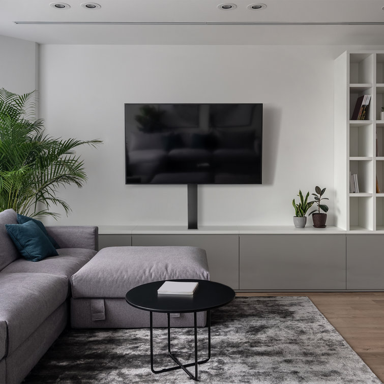 Vivo Black Motorized TV Stand with Cabinet, Up to 77" Screen