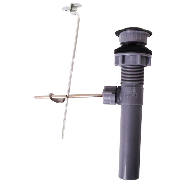 Matte Black Acrylic 4" Centerset Bathroom Faucet with Pop-Up Drain