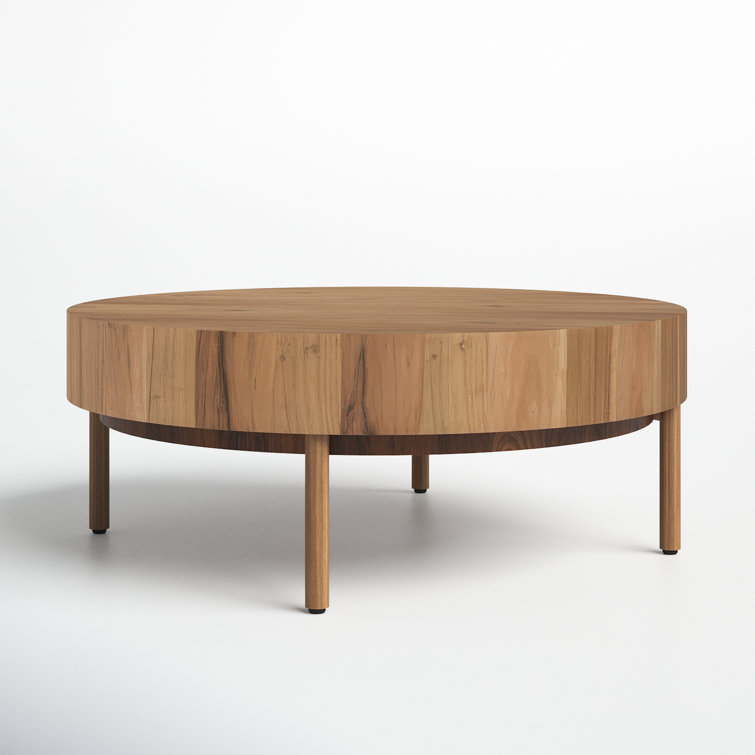 Odessa Round Natural Acacia Veneer Coffee Table