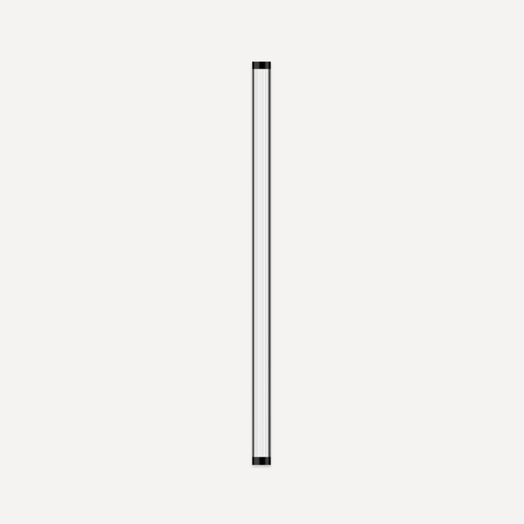 Matte Black Polished Nickel 36" Dimmable LED Wall Sconce
