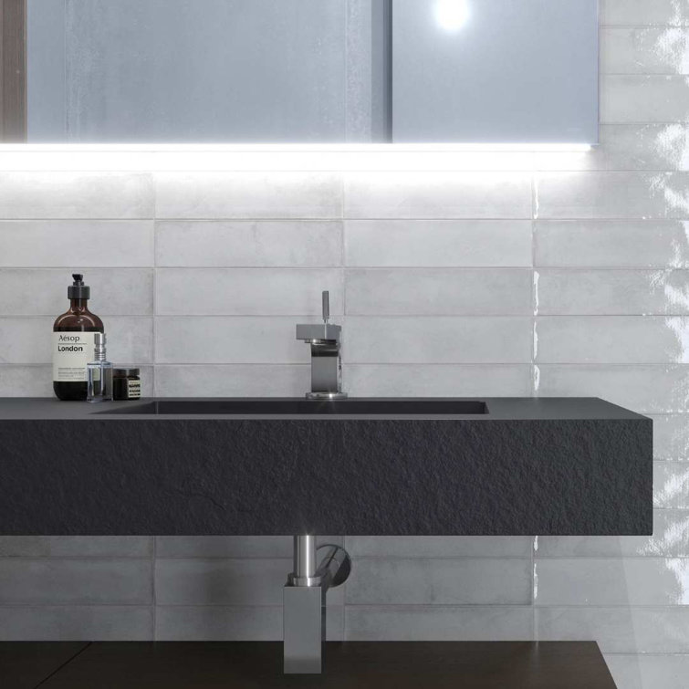 Avila White 3" x 12" Glossy Ceramic Subway Wall Tile