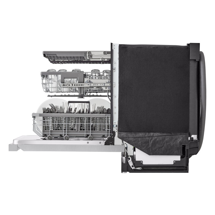 Elegant 24" Smart Dishwasher with QuadWash & TrueSteam, Stainless Steel