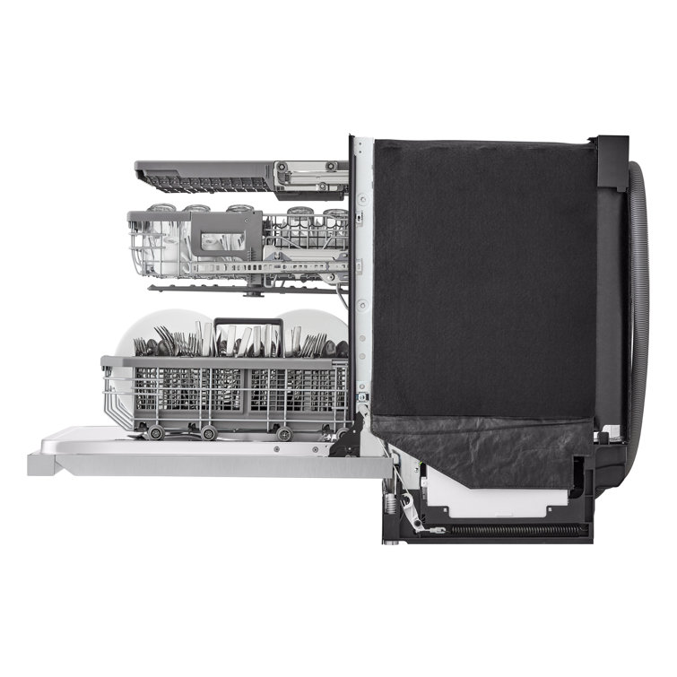 Elegant 24" Smart Dishwasher with QuadWash & TrueSteam, Stainless Steel