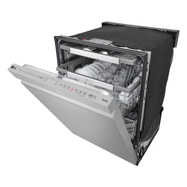 Elegant 24" Smart Dishwasher with QuadWash & TrueSteam, Stainless Steel