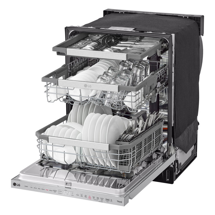 Elegant 24" Smart Dishwasher with QuadWash & TrueSteam, Stainless Steel