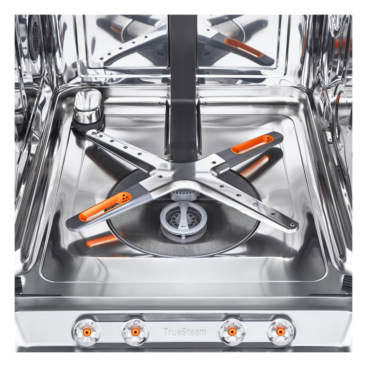Elegant 24" Smart Dishwasher with QuadWash & TrueSteam, Stainless Steel