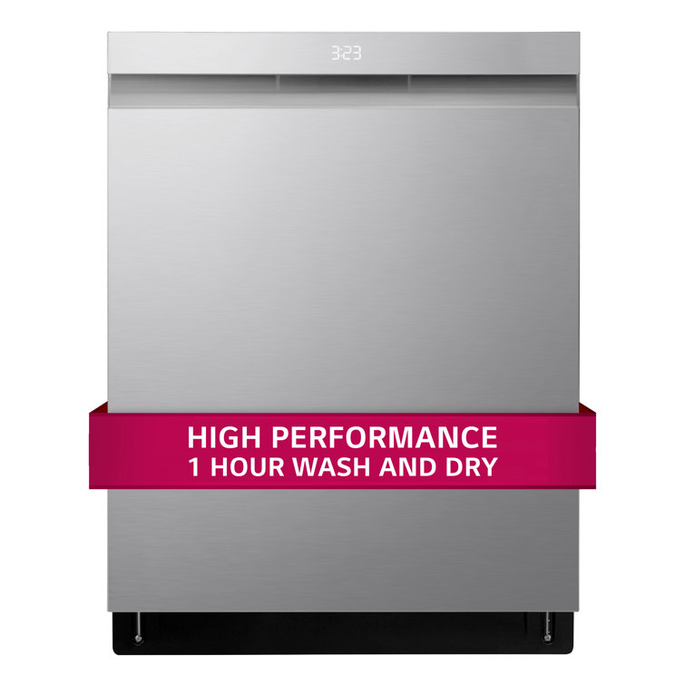 Elegant 24" Smart Dishwasher with QuadWash & TrueSteam, Stainless Steel