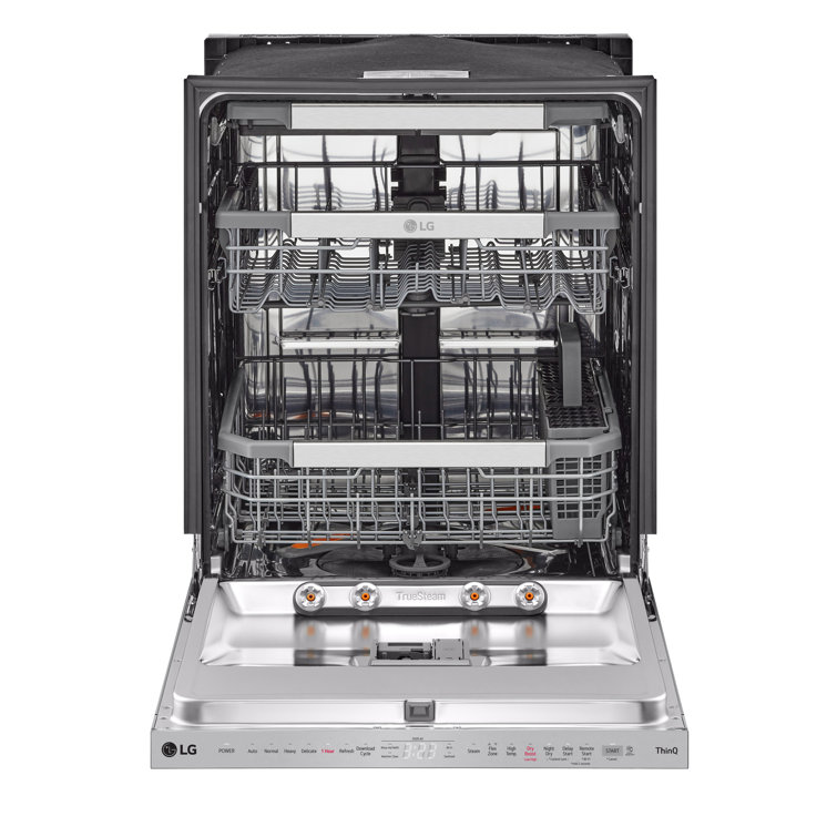 Elegant 24" Smart Dishwasher with QuadWash & TrueSteam, Stainless Steel