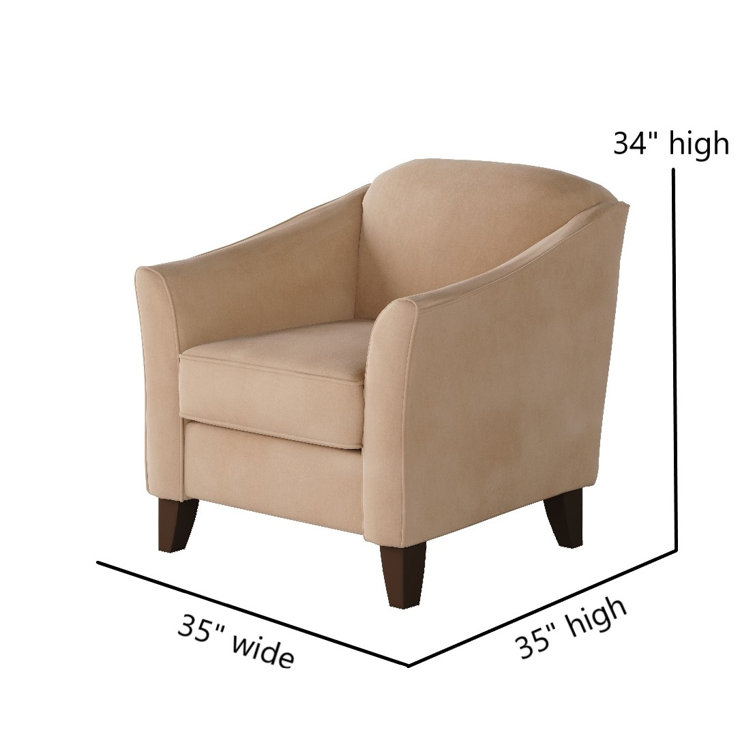 Bella Blush Velvet Accent Chair with Manufactured Wood Frame