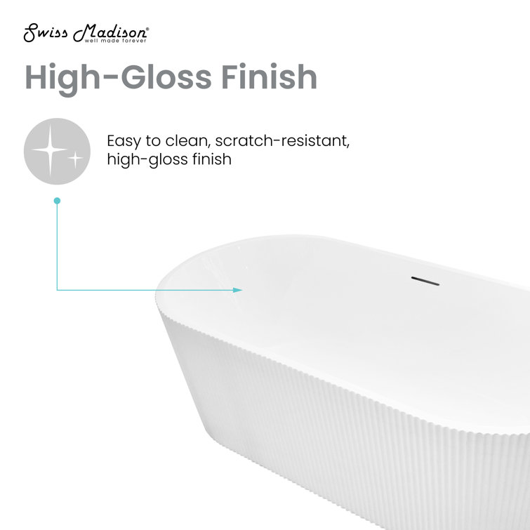 Lafayette 67" White Acrylic Freestanding Bathtub