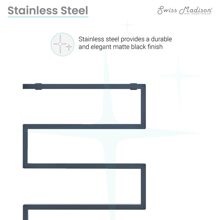 Matte Black Stainless Steel Wall Mounted Towel Warmer