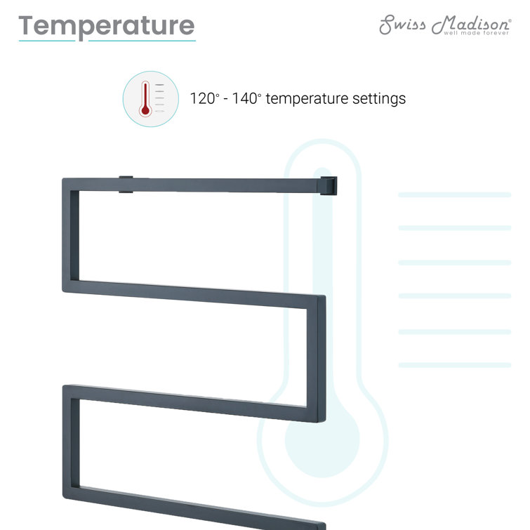 Matte Black Stainless Steel Wall Mounted Towel Warmer