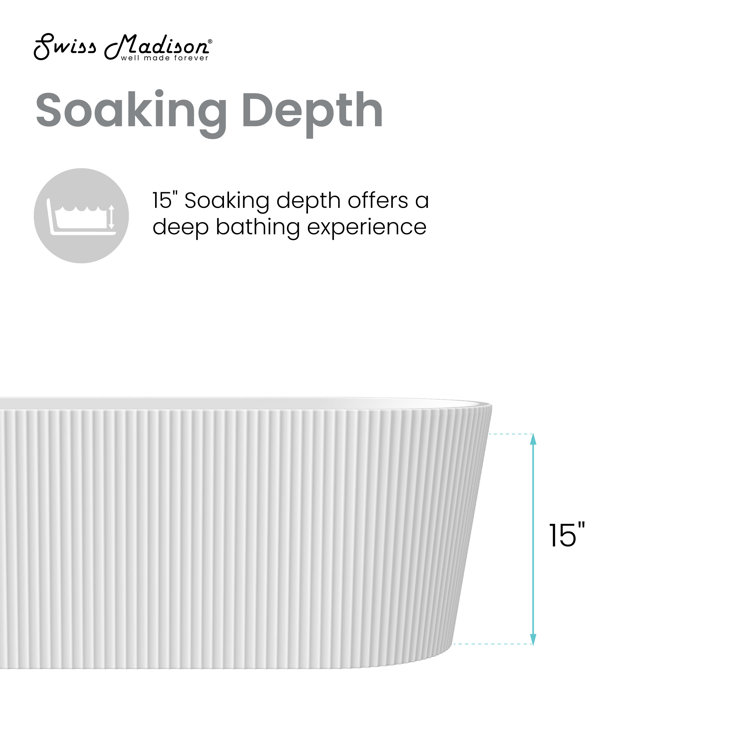 Lafayette 67" White Acrylic Freestanding Bathtub