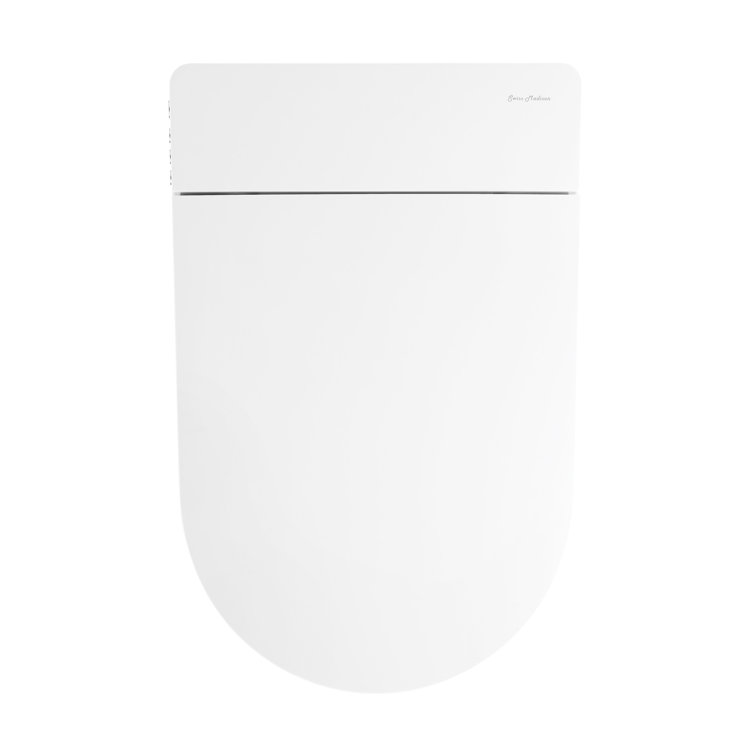 Hugo White Glossy Wall-Hung Elongated Smart Toilet with Bidet