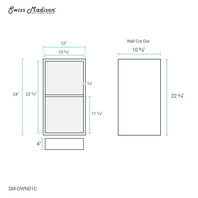 Voltaire Matte Chrome Stainless Steel Double Shelf Wall Niche