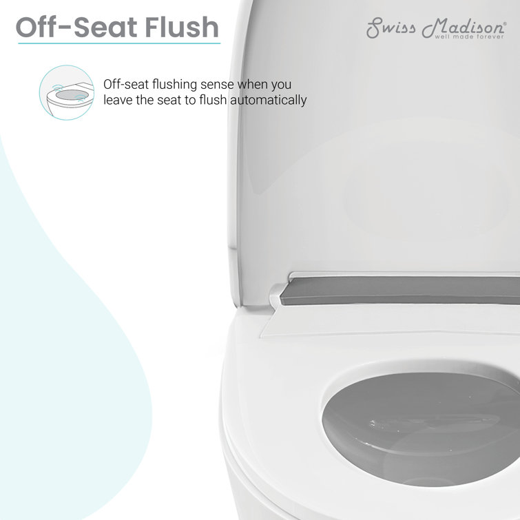 Hugo White Glossy Wall-Hung Elongated Smart Toilet with Bidet