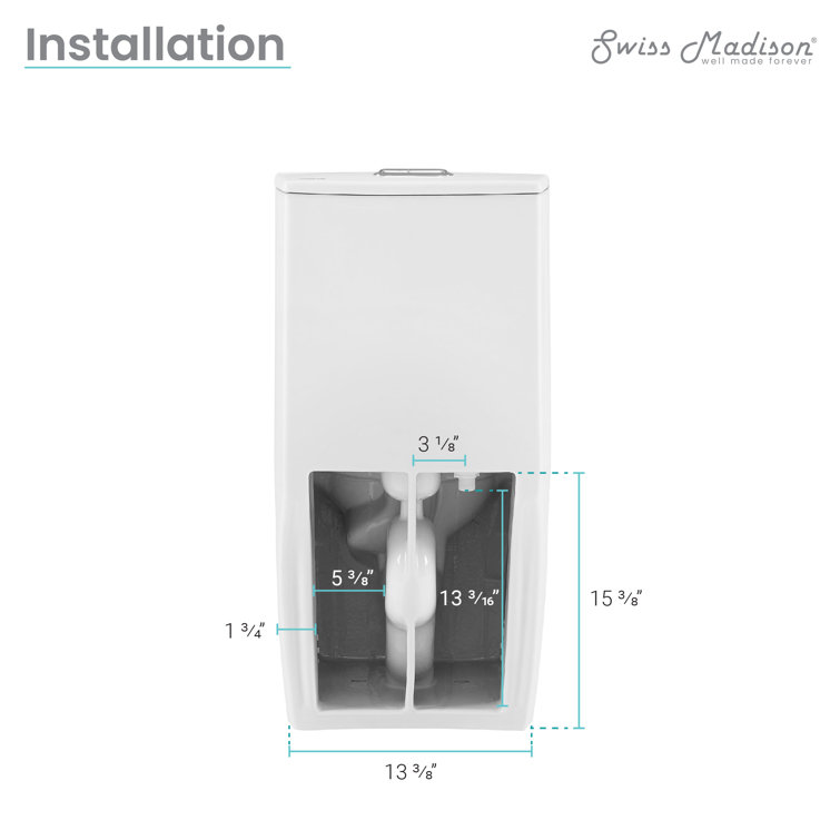 White Elongated Dual Flush High Efficiency Toilet