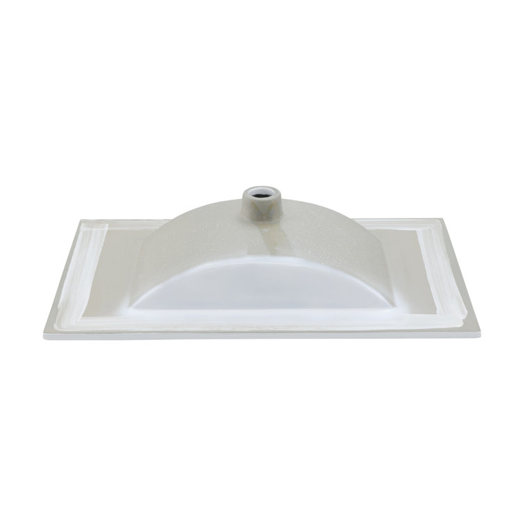 White Ceramic 30" Vanity Top Bathroom Sink with Three Holes