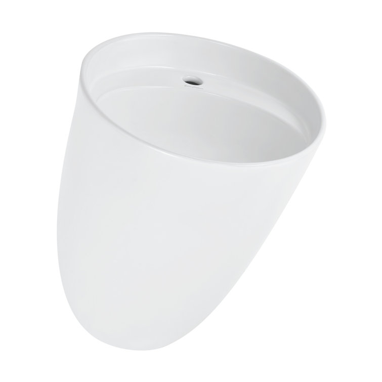 Calice 18" White Ceramic Wall-Mount Bathroom Sink
