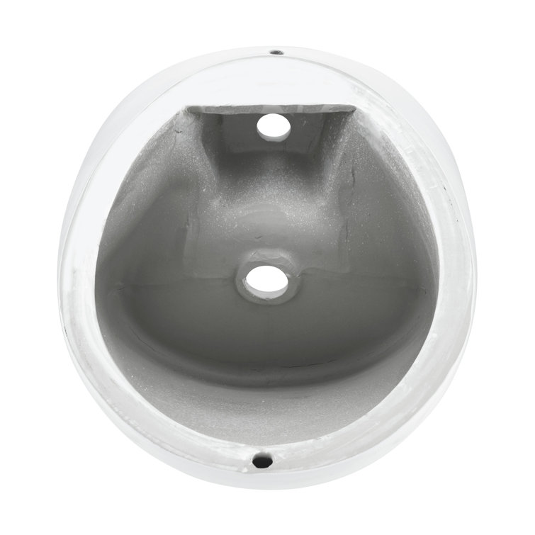 Calice 18" White Ceramic Wall-Mount Bathroom Sink