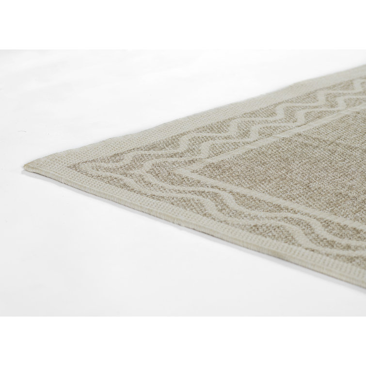 Gray Diamond Pattern Rectangular Wool Blend Rug