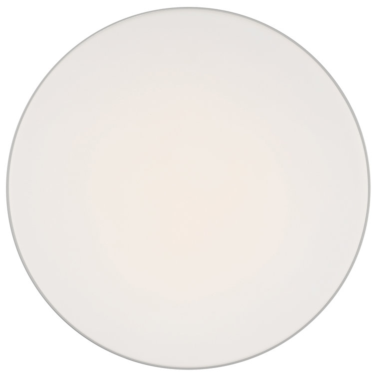 Roma 18'' Brushed Steel and Glass LED Flush Mount