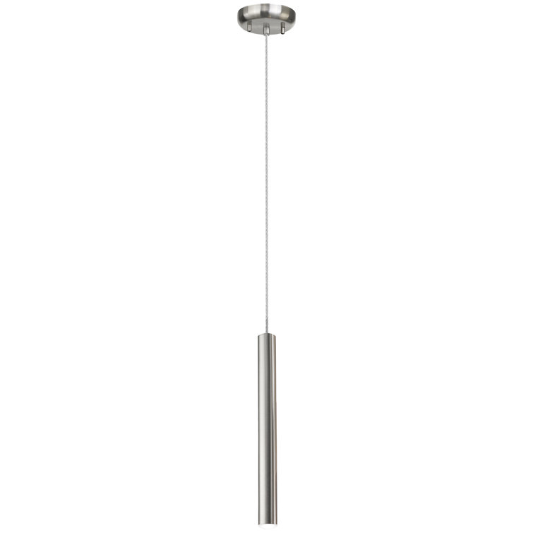 Brushed Steel LED Single Pendant Light for Indoor/Outdoor Use