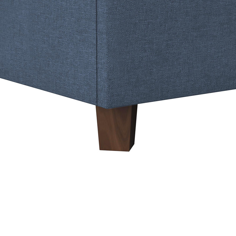 Elegant Queen-Sized Brittany Platform Bed with Tufted Linen Upholstery