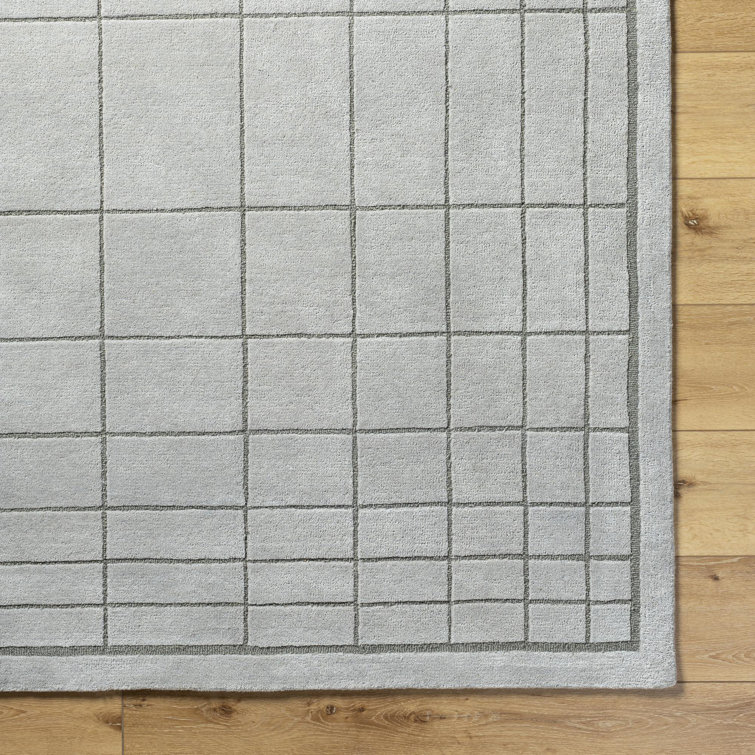 Gray 8' x 10' Hand-Tufted Wool Rectangular Rug