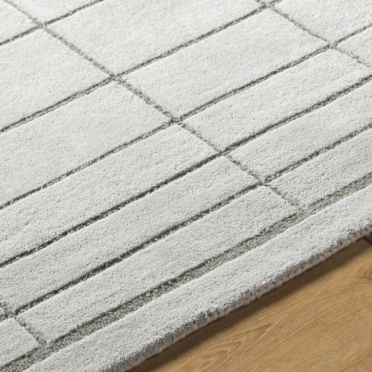 Gray 8' x 10' Hand-Tufted Wool Rectangular Rug