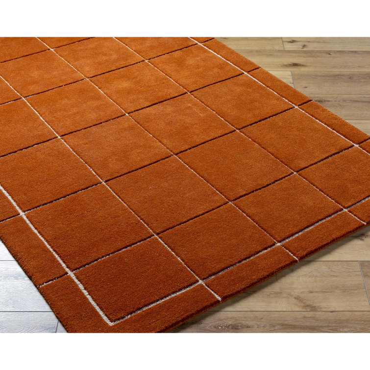 Mallory Rust and Light Brown Hand Tufted Wool Area Rug