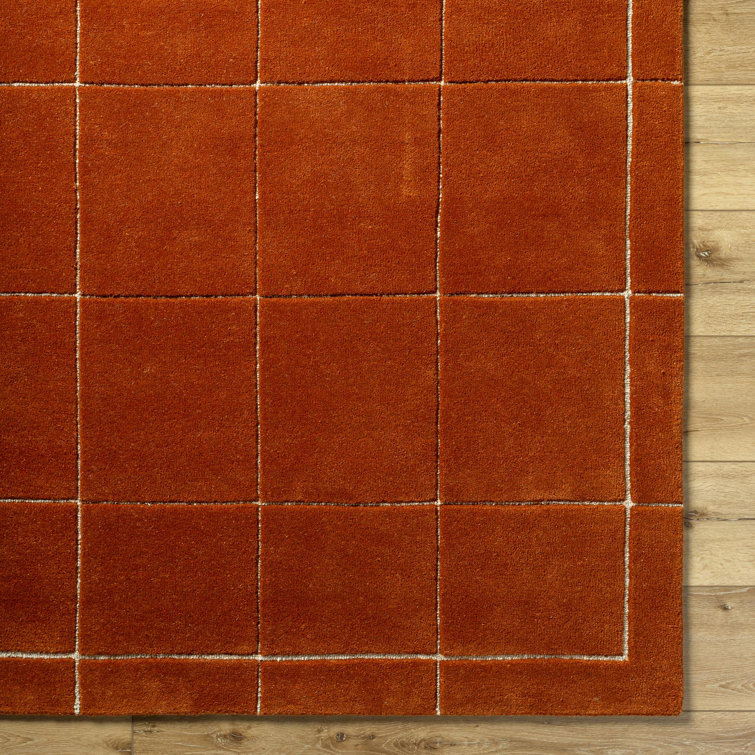 Mallory Rust and Light Brown Hand Tufted Wool Area Rug