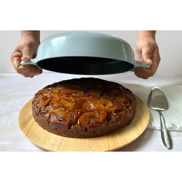 Artichoke Green Enameled Cast Iron Oval Braiser with Handles