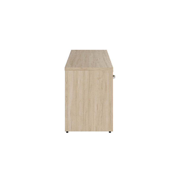 Natural Elm Office Storage Cabinet with Adjustable Shelves